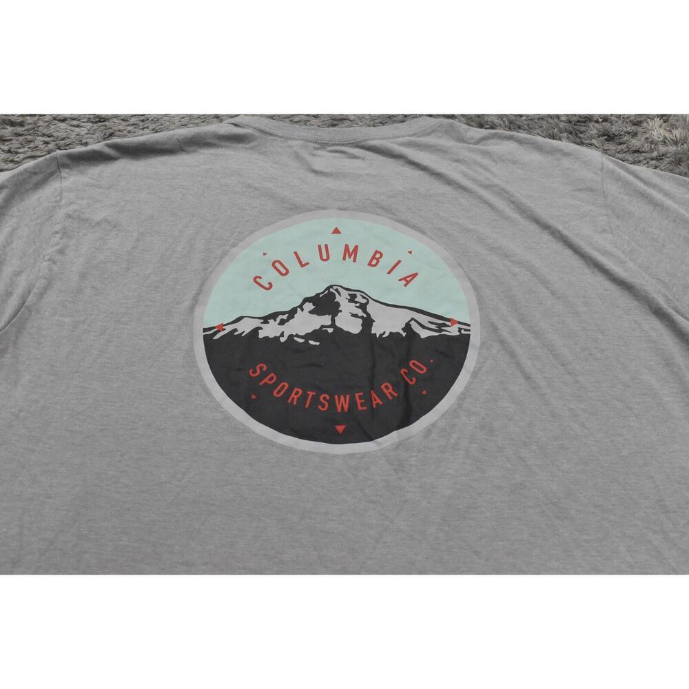 Columbia Men's XXL Gray Cotton T-Shirt Crew Neck Short Sleeve Solid - Picture 7 of 10